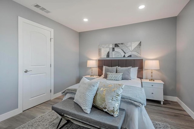 bedroom featuring hardwood / wood-style floors