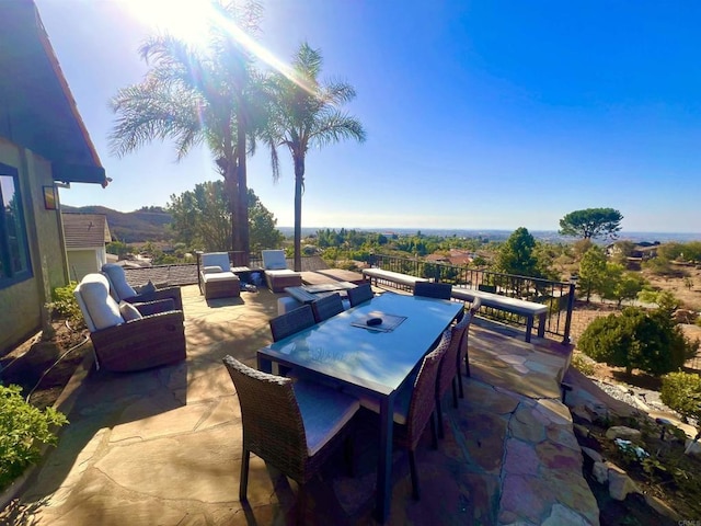 view of patio / terrace featuring an outdoor living space