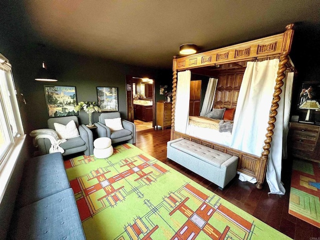 living area featuring wood finished floors