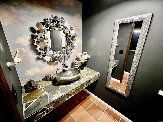 bathroom featuring tile patterned flooring