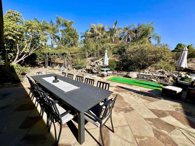 view of patio with outdoor dining space