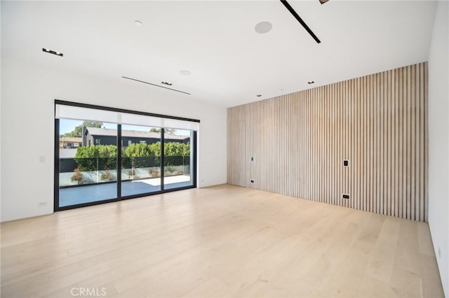 empty room featuring light wood-type flooring