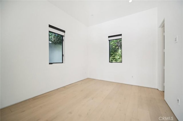 empty room with light wood-style floors