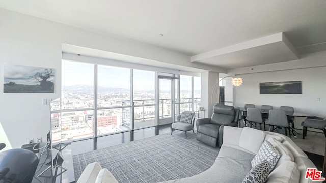 living room featuring a healthy amount of sunlight