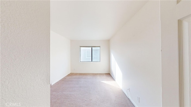 unfurnished room with light carpet