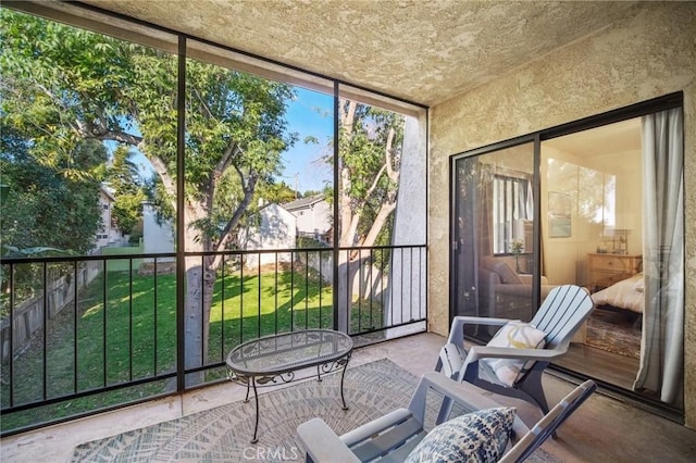 view of sunroom