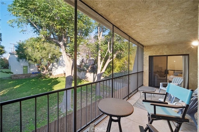 view of sunroom