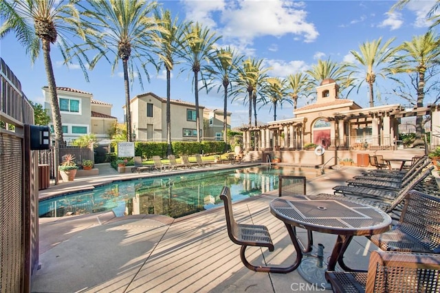 view of pool with a patio area