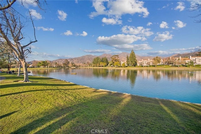 view of water feature featuring a mountain view