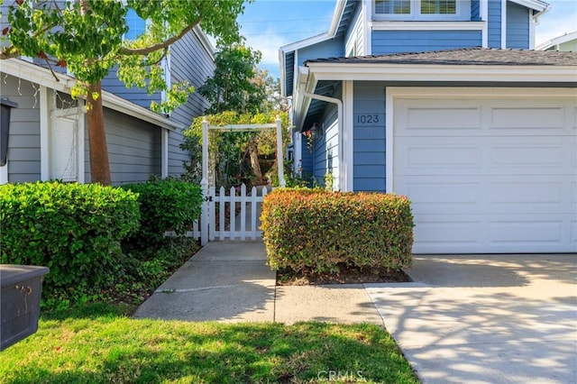 view of home's exterior featuring a garage