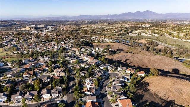 bird's eye view featuring a mountain view