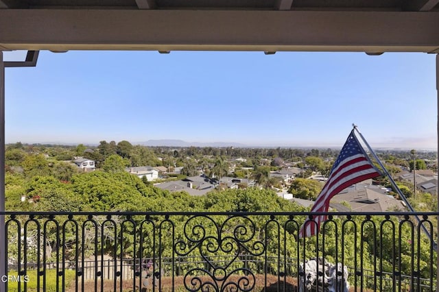 view of balcony