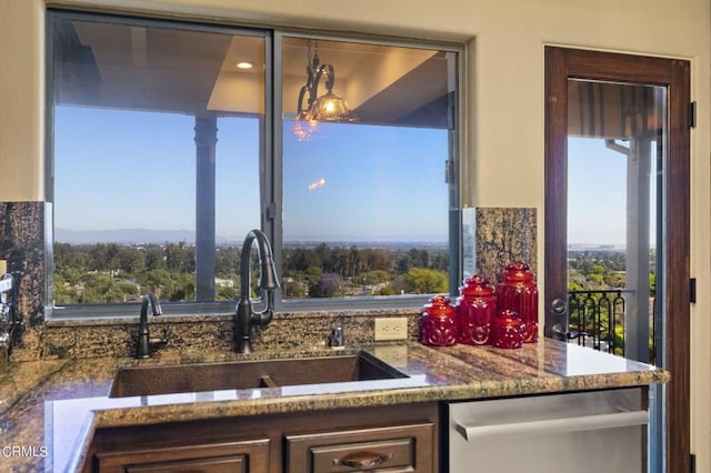 kitchen with stainless steel dishwasher and sink