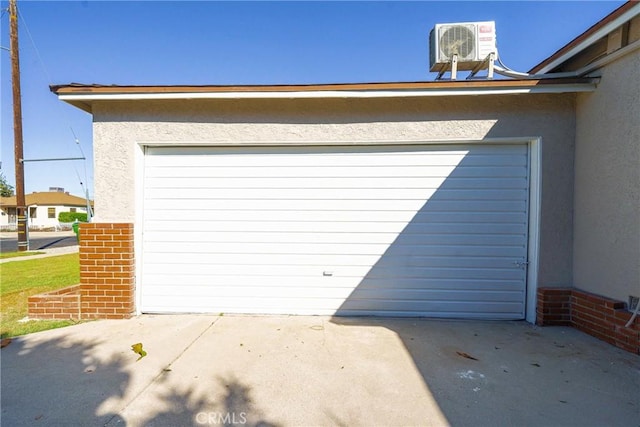 garage with central air condition unit