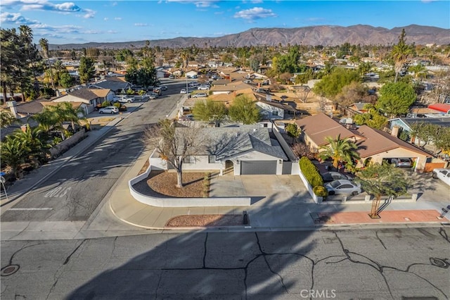 aerial view featuring a mountain view