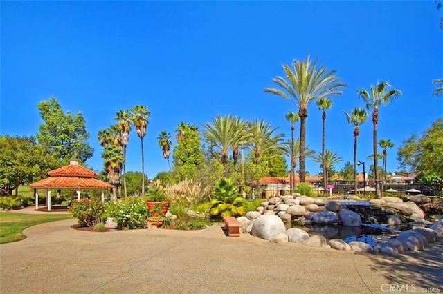 view of property's community featuring a gazebo