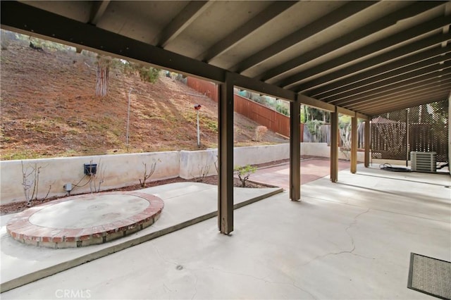 view of patio with cooling unit