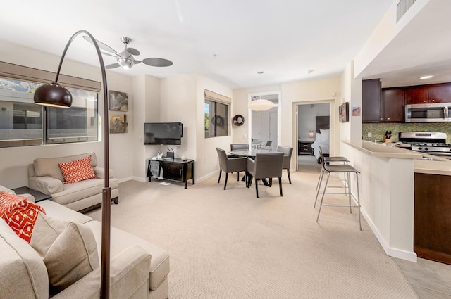 view of carpeted living room