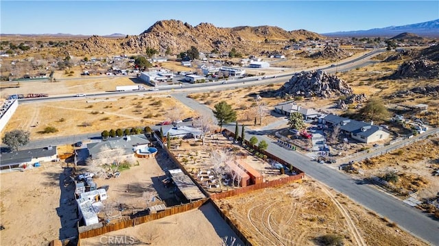 aerial view featuring a mountain view