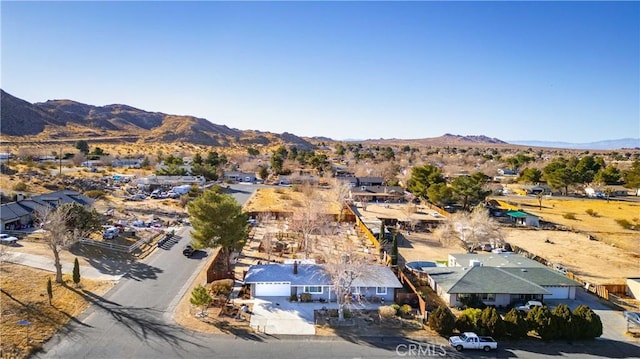 drone / aerial view with a mountain view