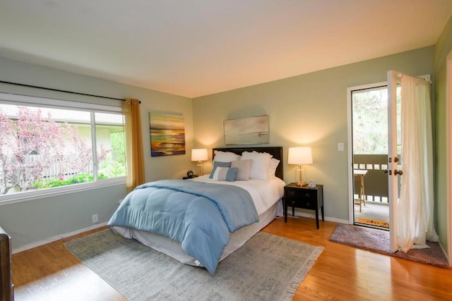 bedroom featuring light hardwood / wood-style floors