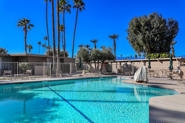 view of pool featuring a patio area