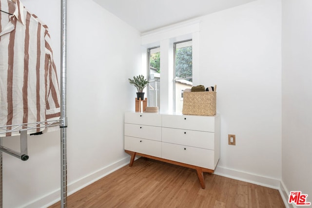 bedroom featuring hardwood / wood-style floors