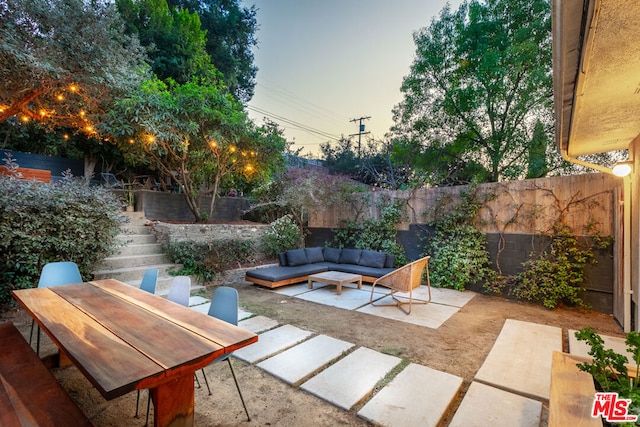 view of patio with outdoor lounge area