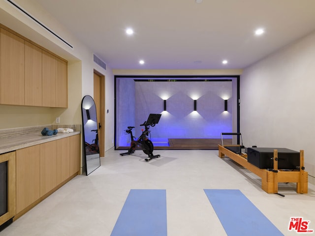 view of workout area