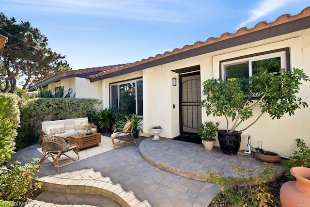 view of patio / terrace featuring an outdoor living space