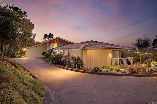 view of front of house featuring a garage