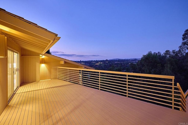 view of deck at dusk