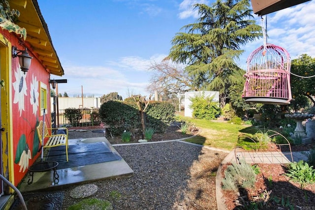 view of yard with a patio