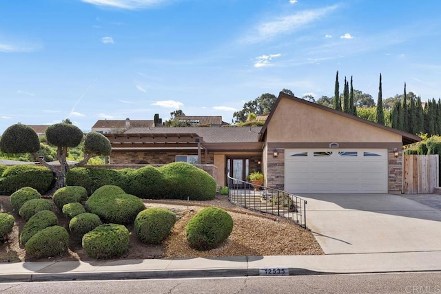 view of front of house featuring a garage