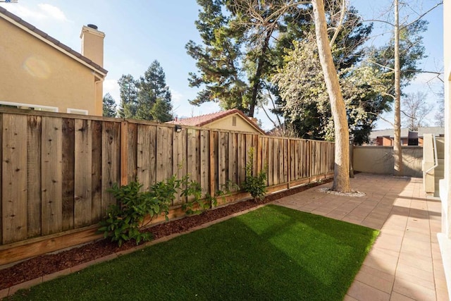 view of yard with a patio area