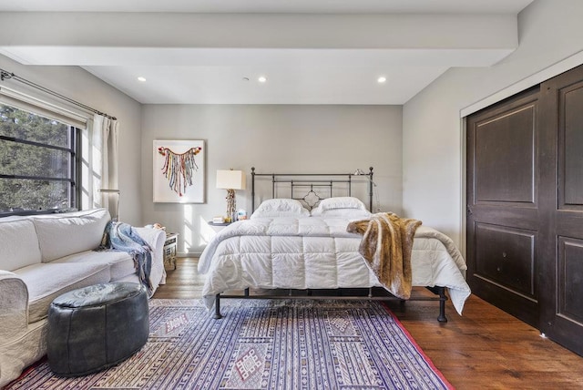 bedroom featuring hardwood / wood-style floors