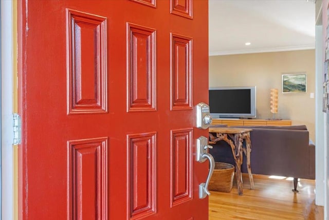 entrance foyer with ornamental molding