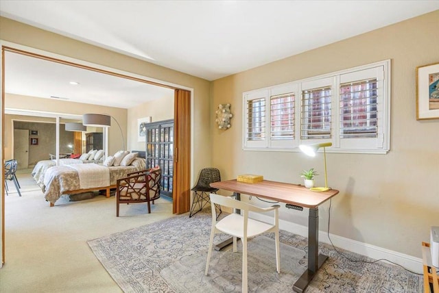 view of carpeted bedroom