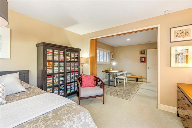 view of carpeted bedroom