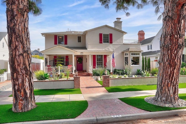 view of front of home with a porch