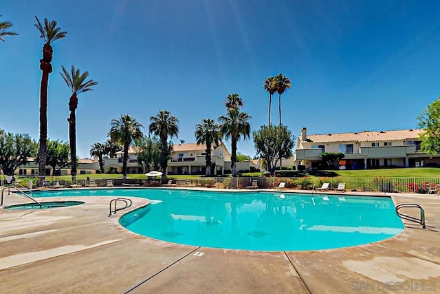 view of pool with a patio area