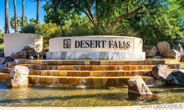 view of community sign