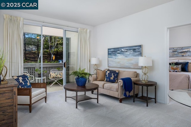 view of carpeted living room