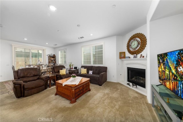 view of carpeted living room