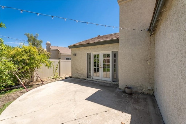 view of patio / terrace with french doors