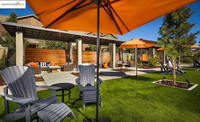 view of patio / terrace with an outdoor hangout area