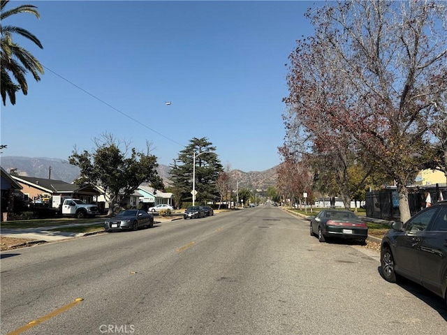 view of street featuring a mountain view