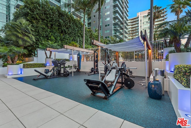 view of exercise room