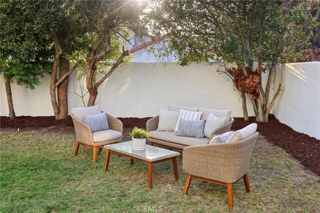 view of patio featuring outdoor lounge area