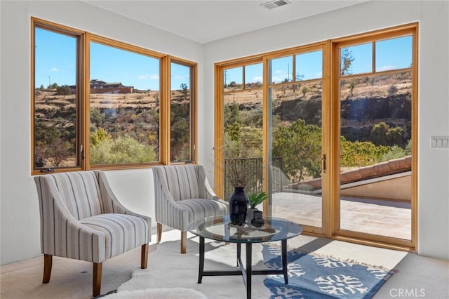 view of sunroom